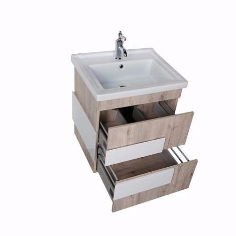 Тумба с раковиной Aquanet Мадейра 60 (183069+182322) дуб кантри