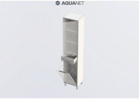 Шкаф-пенал Aquanet Гретта 40 (172063) белый/венге