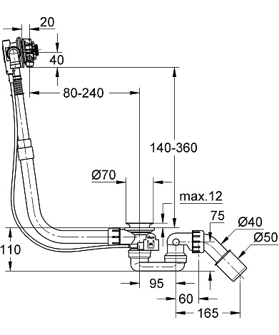 Слив-перелив Grohe Talentofill 28990000