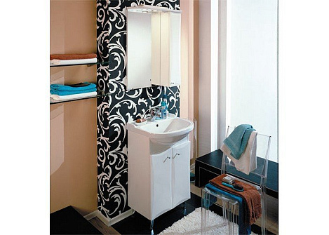 Комплект мебели Aquaton Джимми 57 М L (1A068301DJ010) (Тумба+раковина+зеркало)