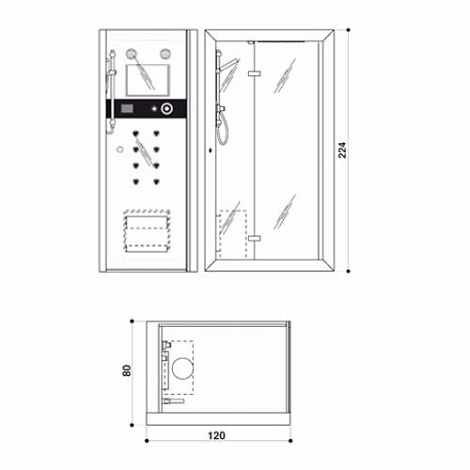 Душевая кабина Jacuzzi Frame 9448-256A