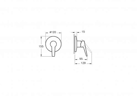 Смеситель для душа Vitra Solid S A42447EXP