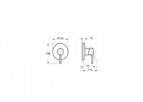 Смеситель для душа Vitra Minimax S A42224EXP