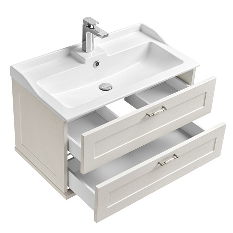 Тумба под раковину Aquaton Леон 80 (1A186301LBPS0) дуб белый