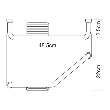 Поручень для ванны с мыльницей WasserKRAFT K-1077Left