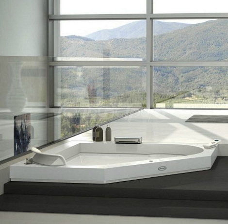 Акриловая ванна Jacuzzi Aura 164x164 9443-740A+7202-06210