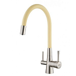Смеситель для кухни Lemark Comfort LM3075BN-Beige никель/бежевый