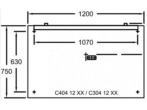 Зеркало с подсветкой Villeroy&Boch Memento C304 12FC (C30412FC), светлый дуб