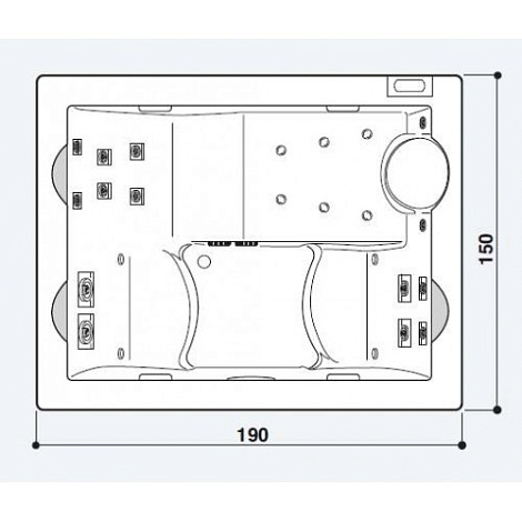 Мини-бассейн Jacuzzi Unique 190х150 9445-08552 акрил №52 Белый