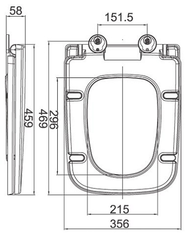 Чаша напольного унитаза Belbagno Romano BB248CPR-P 15F2000303