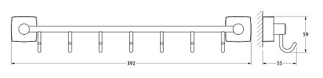 Штанга с 7-ю крючками 40 cm FBS Esperado ESP 028