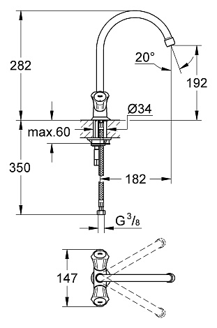 Смеситель для кухни Grohe Costa L 31831001
