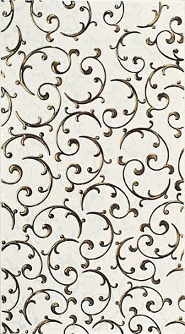 Декор для стены LB-CERAMICS Анастасия 25x45 1645-0095, белый/золотой