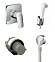 Комплект смесителей с гигиеническим душем hansgrohe Logis 71604000+13620180+27454000+32127000