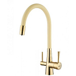 Смеситель для кухни Lemark Comfort LM3075G-Beige золото/бежевый