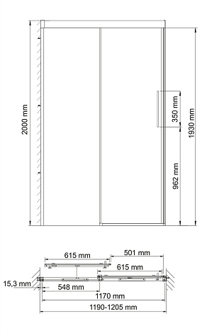 Душевая дверь WasserKRAFT Kammel 18S05