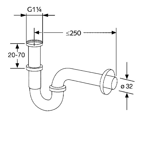 Сифон для раковины Kludi 1025005-00