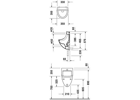 Писсуар Duravit Starck 3 08213500001-WG
