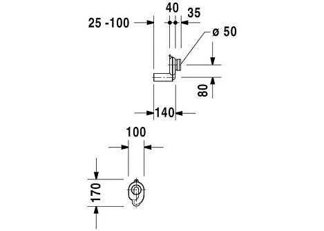 Сифон для писсуара Duravit 0051120000