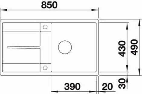 Кухонная мойка Blanco METRA 5 S-F SILGRANIT PuraDur 519097, антрацит