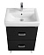 Комплект мебели Aquaton Америна 60 Н R (1A169201AM950) черный (Тумба+раковина+зеркало)