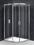 Душевой уголок BelBagno UNO-195-RH-2-100/80-C-Cr