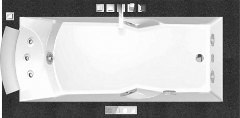 Акриловая ванна Jacuzzi Aura UNO 180x90 9F43-344A