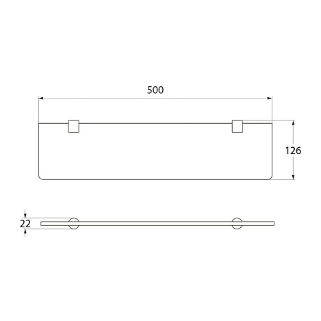 Полка стеклянная IDDIS Renior L049