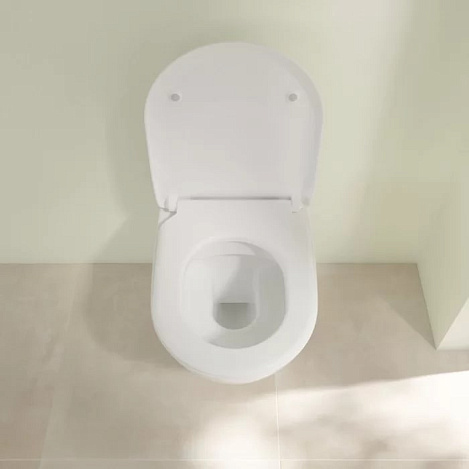 Подвесной унитаз Villeroy&Boch Subway 2.0 5614R201 (5614R001+9M78S101) с сиденьем