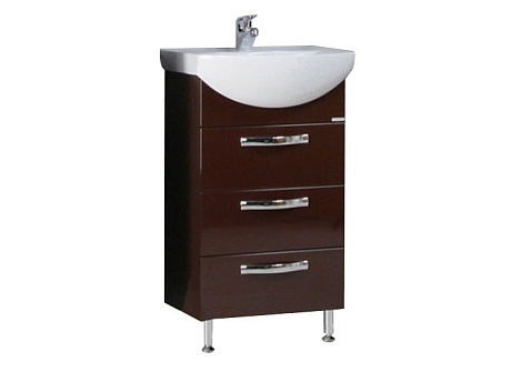 Тумба с раковиной Aquaton Ария 50 Н (1A1402K0AA430) темно-коричневый