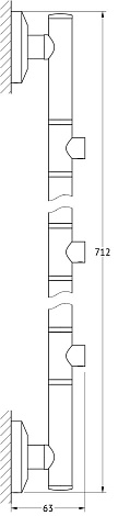 Штанга для 3-х аксессуаров 71 cm FBS Standard STA 078