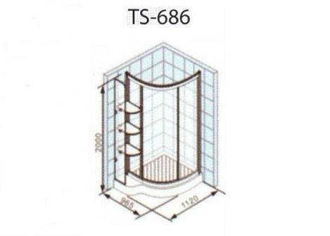 Душевой уголок Appollo TS-686