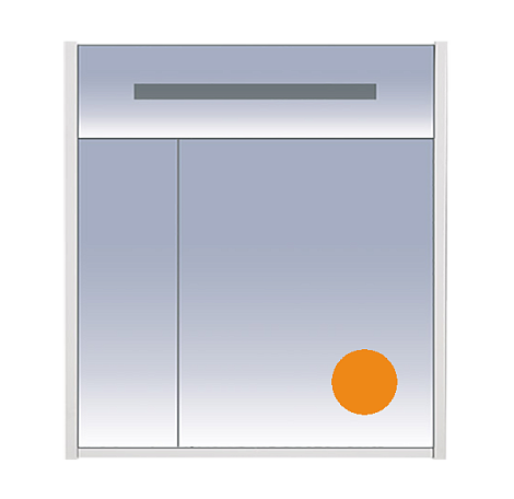 Шкаф зеркальный Misty Джулия Л-Джу04075-1310, оранжевое стекло
