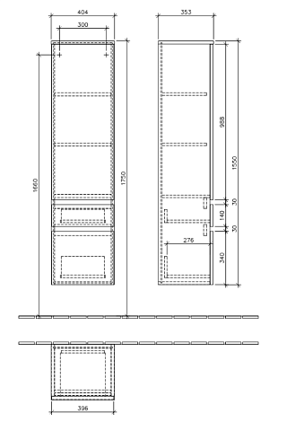 Шкаф-пенал Villeroy&Boch Legato B21301E8 правосторонний белое дерево