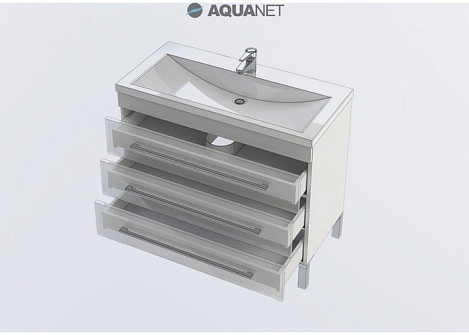 Тумба под раковину Aquanet Верона 100 (178471) белая