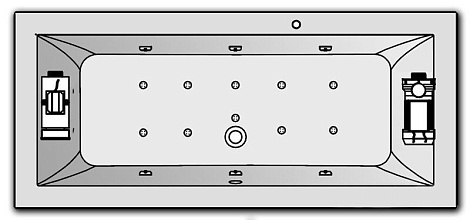 Комплектация Kolpa Elektra 170x80 Superior (массаж: боковой, ног, аэромассаж)