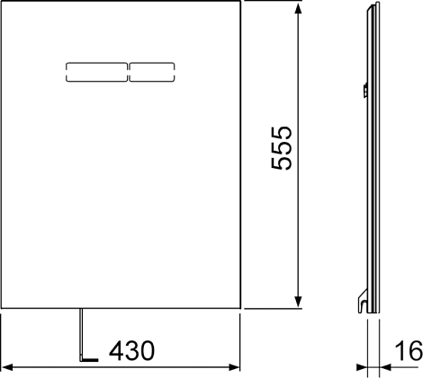 Верхняя панель Tece Lux 9650002 белая