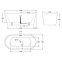 Акриловая ванна BELBAGNO 170x80x60 BB71-1700