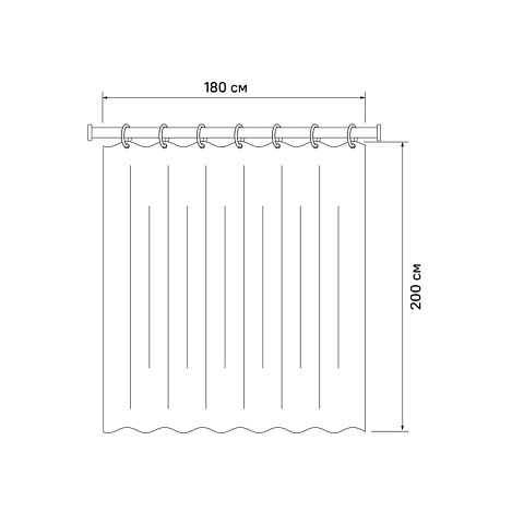Штора для ванной комнаты IDDIS Stereo Square (500E18Si11)