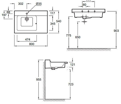 Тумба под раковину Jacob Delafon Soprano EB1330-E10