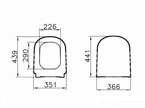 Крышка-сиденье для унитаза Vitra D-Light 104-003-009 микролифт