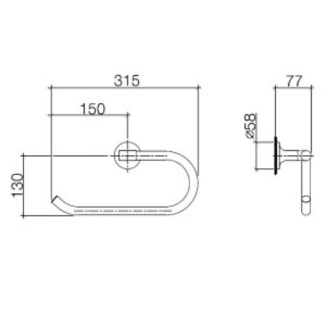 Полотенцедержатель Dornbracht LaFleur 83.200.955.00