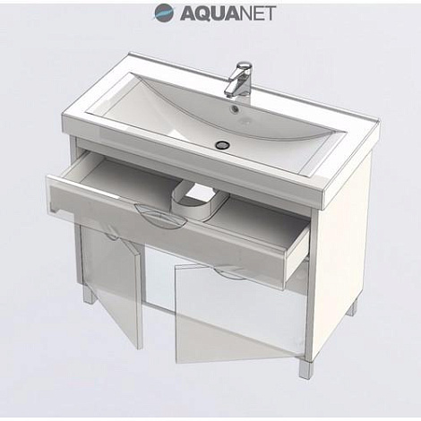 Тумба под раковину Aquanet Гретта 100 (179199) белая