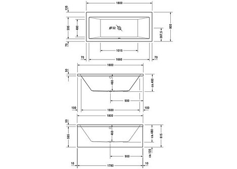 Акриловая ванна Duravit Vero 180x80 700135000000000