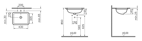 Раковина Vitra S20 5474B003-0618