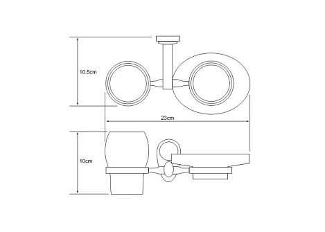 Держатель стакана и мыльницы WasserKRAFT Main K-9226