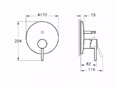 Смеситель для ванны/душа Vitra Minimax S A42210EXP