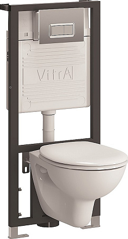 Подвесной унитаз Vitra S40 L-box 9005B003-7211 с инсталляцией