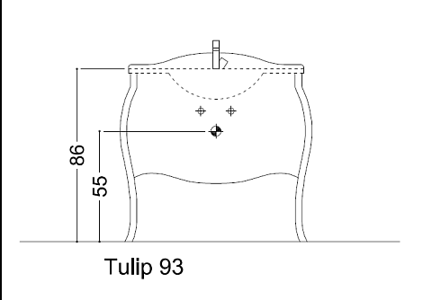 Тумба под раковину Cezares TULIP 93 TULIP93.01