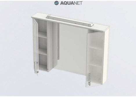 Шкаф-зеркало Aquanet Тиана 100 (172679) белое/венге